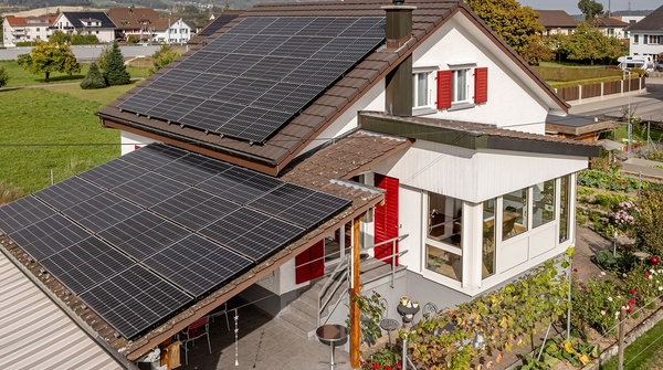 Solaranlage für ein Einfamilienhaus in Deitingen.